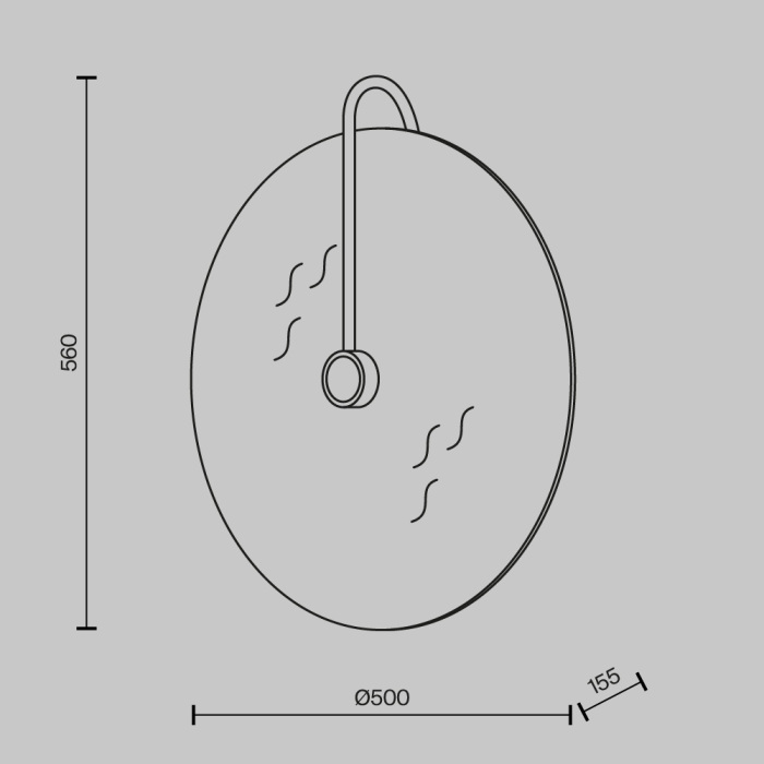Настенный светильник Maytoni Mare MOD305WL-03CH (mod305wl-03ch)