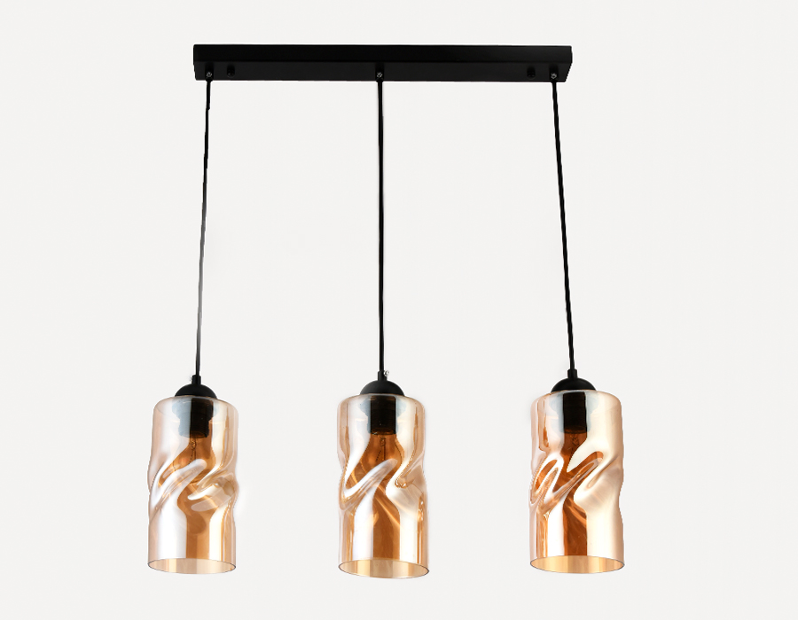 Подвесной светильник TR3556/3 BK/TI черный/янтарь E27 max 40W 570*110*1200