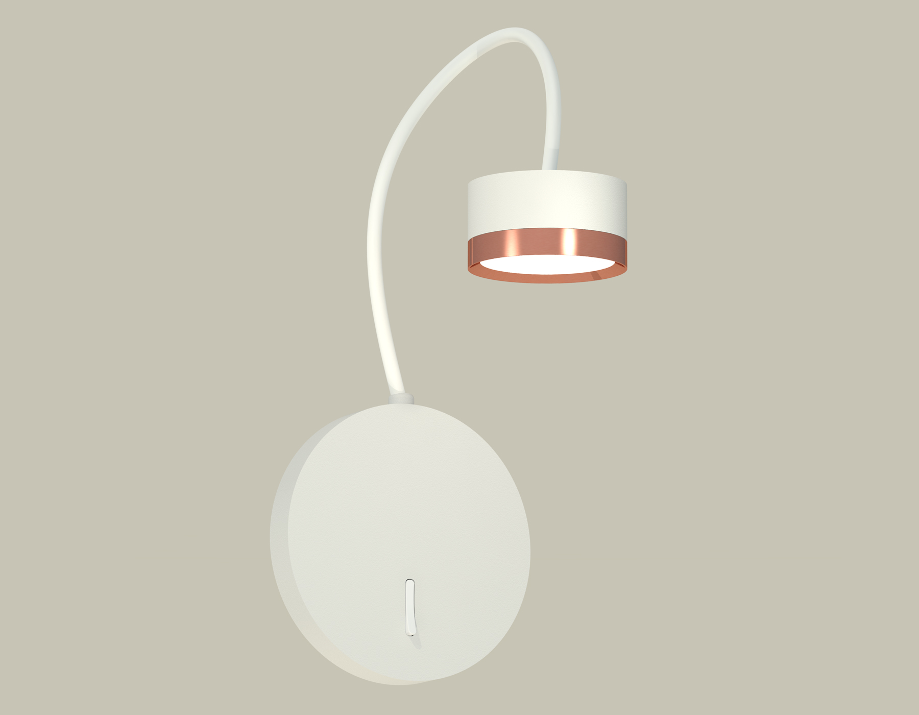 Комплект настенного светильника с выключателем XB9595153 SWH/PPG белый песок/золото розовое полированное GX53 (C9595, N8126)