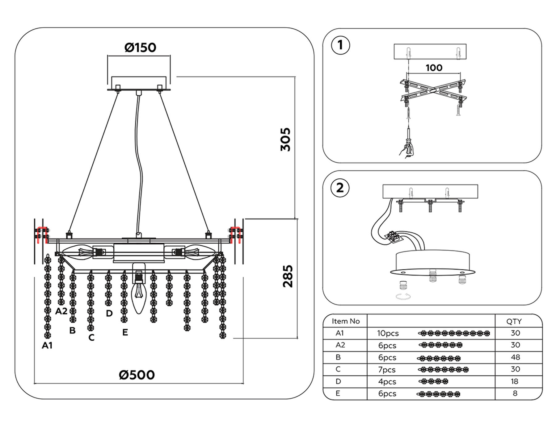 Подвесная хрустальная люстра TR5244/7 SL/CL серебро/прозрачный E14/7 max 40W D500*630