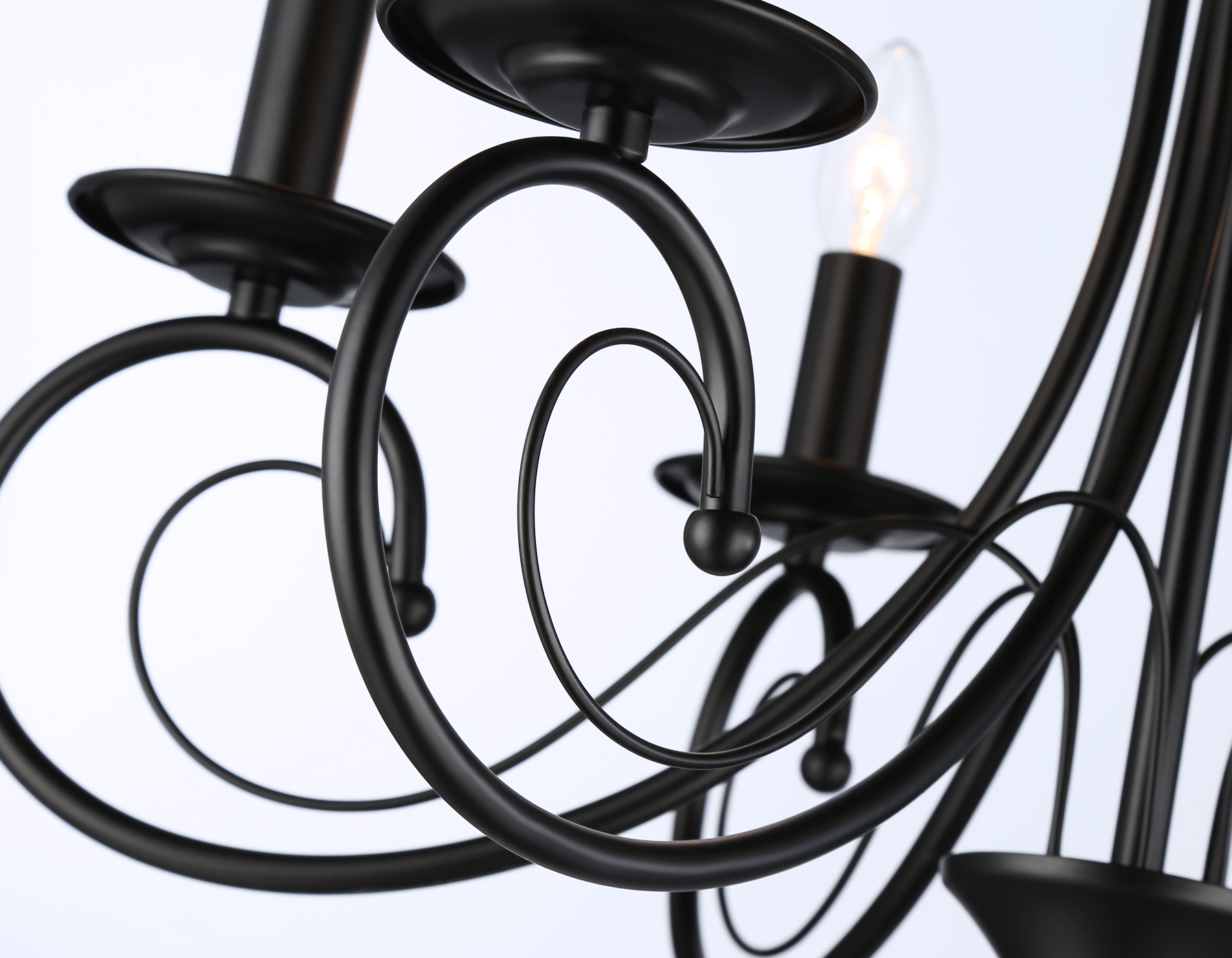 Подвесная люстра TR9612/6 BK черный E14/6 max 40W D560*650