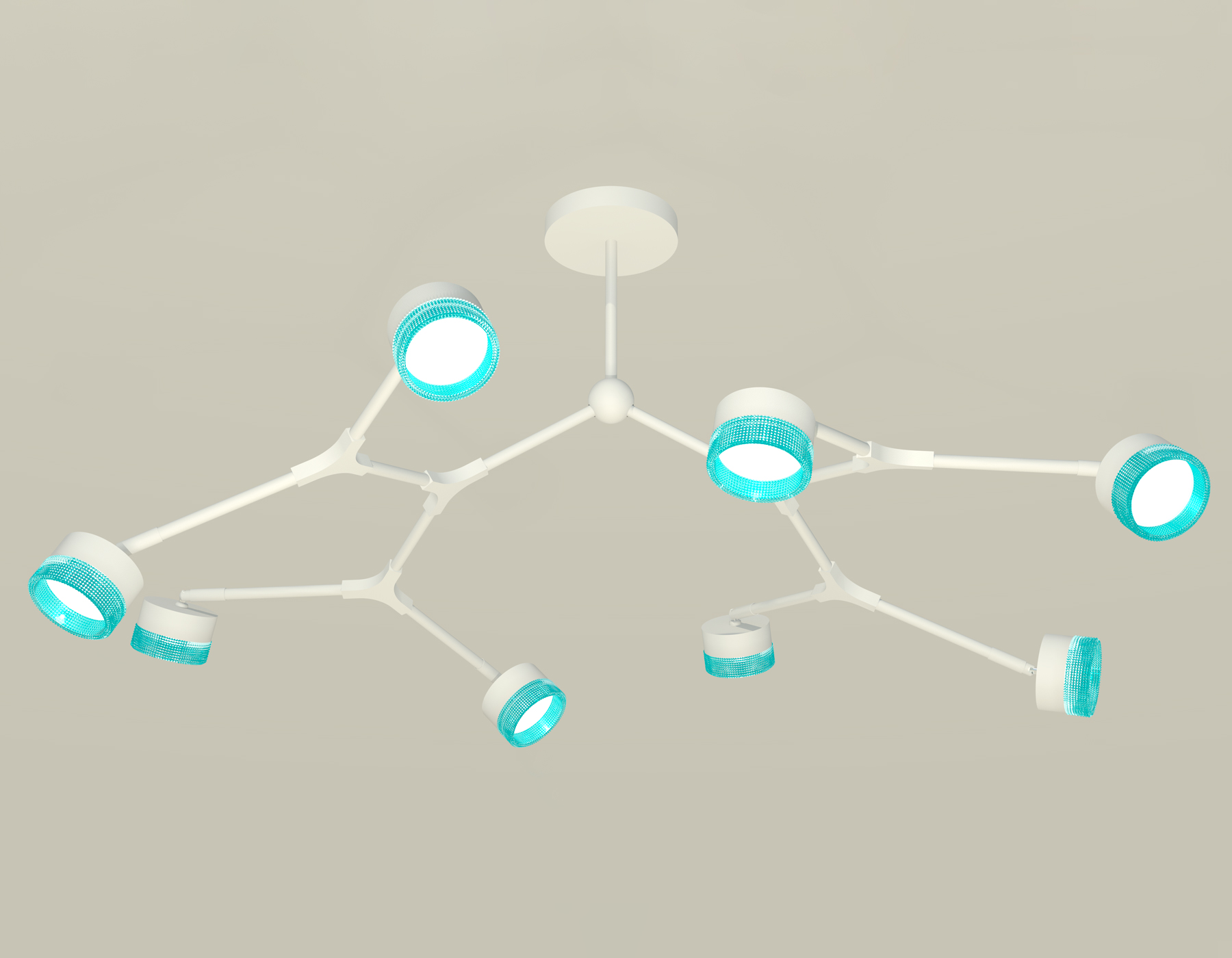 Комплект подвесного поворотного светильника с композитным хрусталем XB9059202/8 SWH/BL белый песок/голубой GX53 (C9059, N8488)