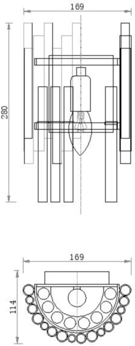 Настенный светильник Coliseo MOD135WL-01BS (mod135wl_01bs)