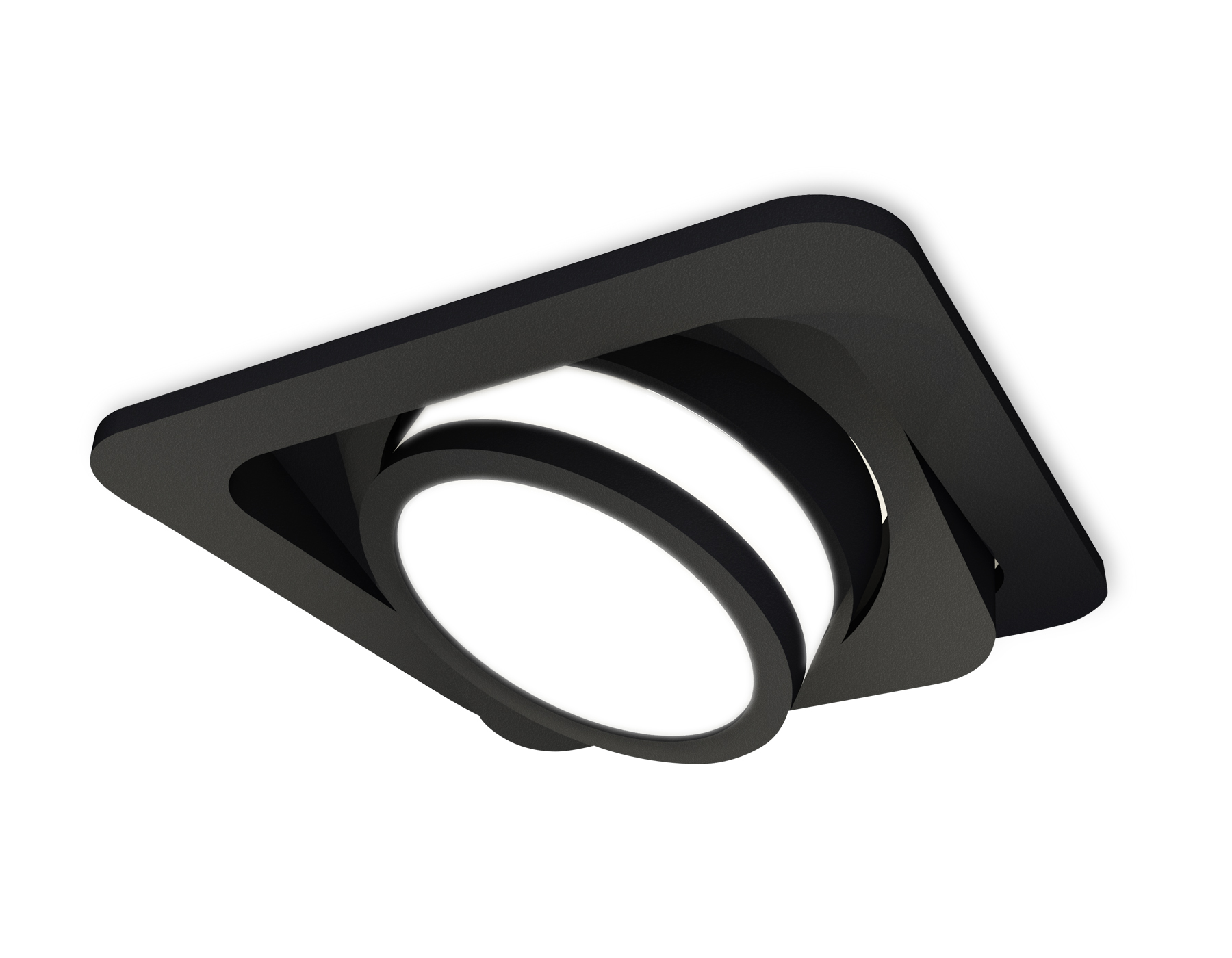 Комплект встраиваемого поворотного светильника XC7659081 SBK/FR черный песок/белый матовый MR16 GU5.3 (C7659, N7121)