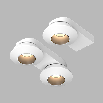 Накладной светодиодный светильник Ledron KRIS SLIM 2 White-Black (2764)