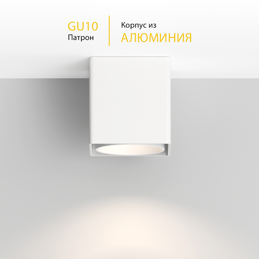 Накладной светильник под сменную лампу Ledron KEA ED GU10 White (2802)