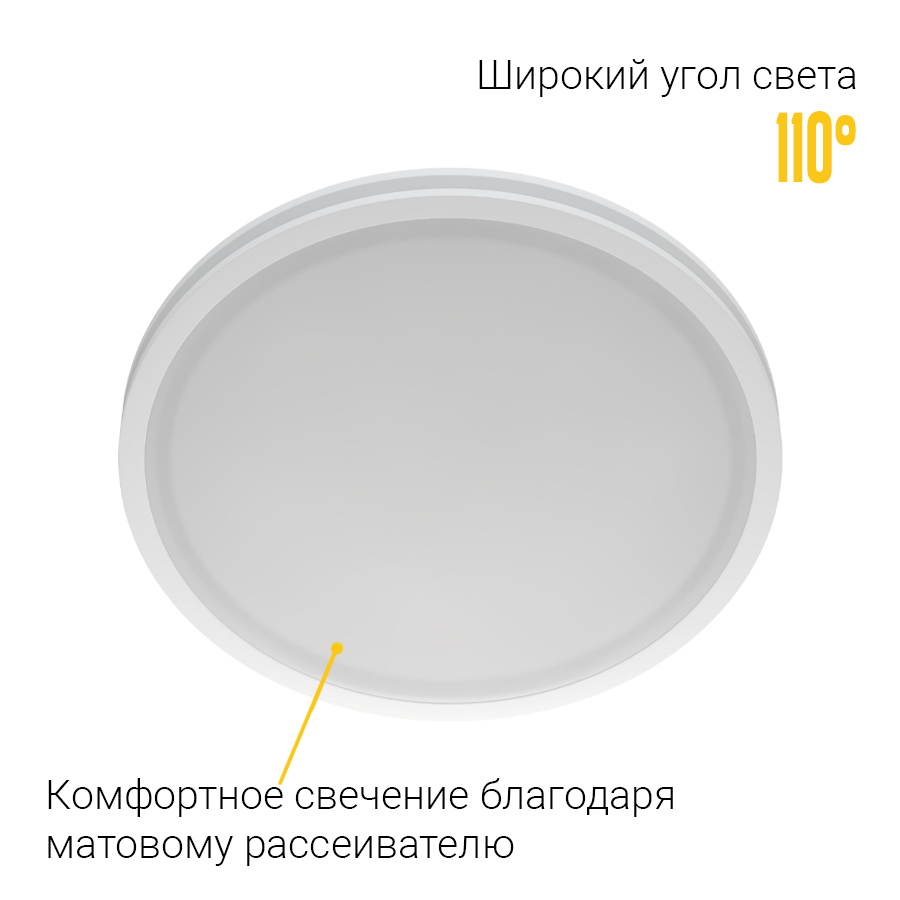 Встраиваемый светодиодный светильник Ledron LIP0906-20W-Y 3000K White (2288)