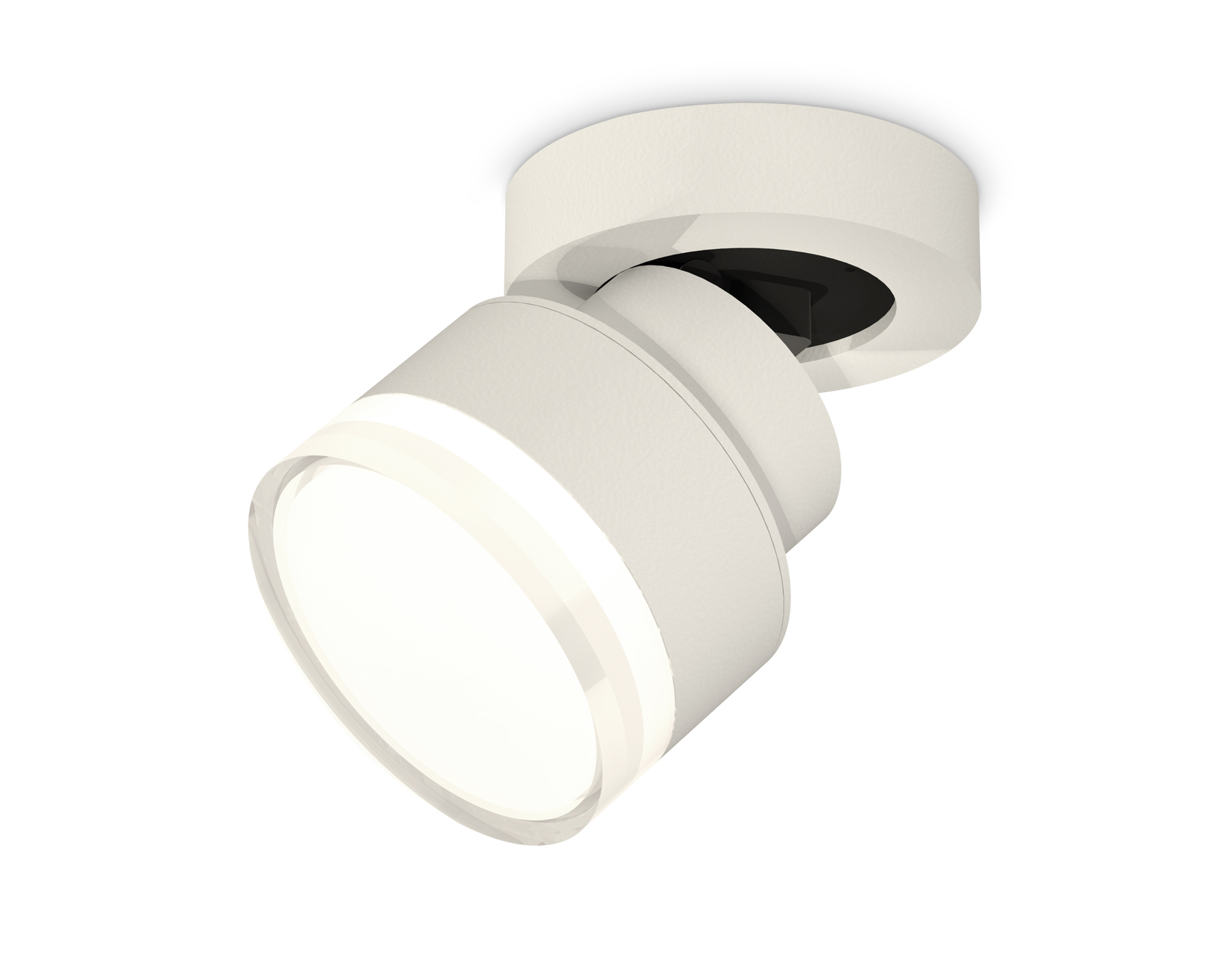 Комплект накладного поворотного светильника с акрилом XM8101028 SWH/FR/CL белый песок/белый матовый/прозрачный GX53 (A2228, A2105, C8101, N8399)