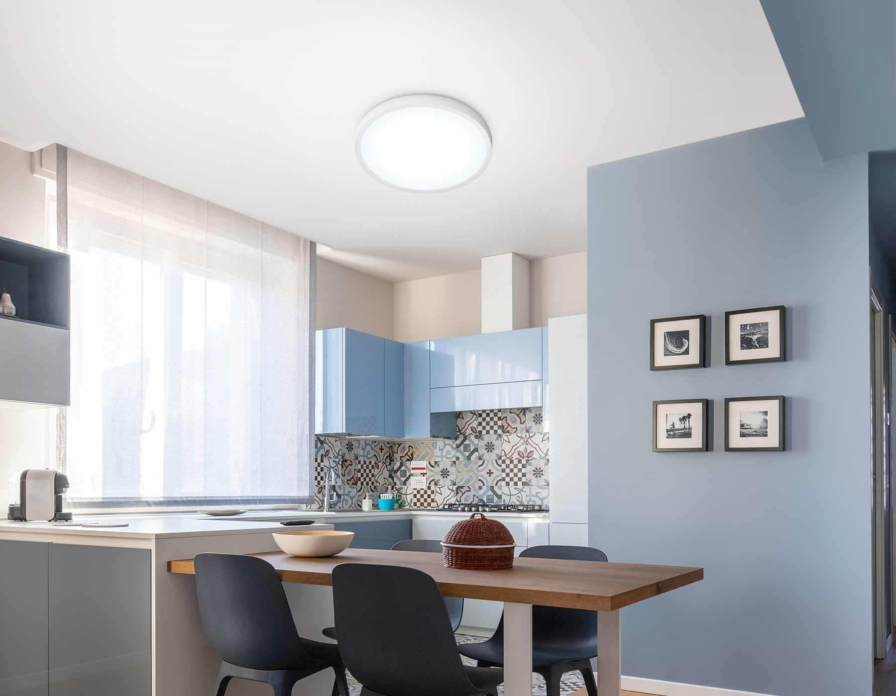 Светильник светодиодный ультратонкий с высокой степенью защиты IP54 FZ1951 WH белый IP54 20W 5000K D270*15 (Без ПДУ)