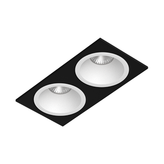Встраиваемый светильник под сменную лампу Ledron AO1501009 SQ2 Black-White (2413)