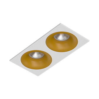 Встраиваемый светильник под сменную лампу Ledron MJ1003 SQ2 White-Gold (2347)