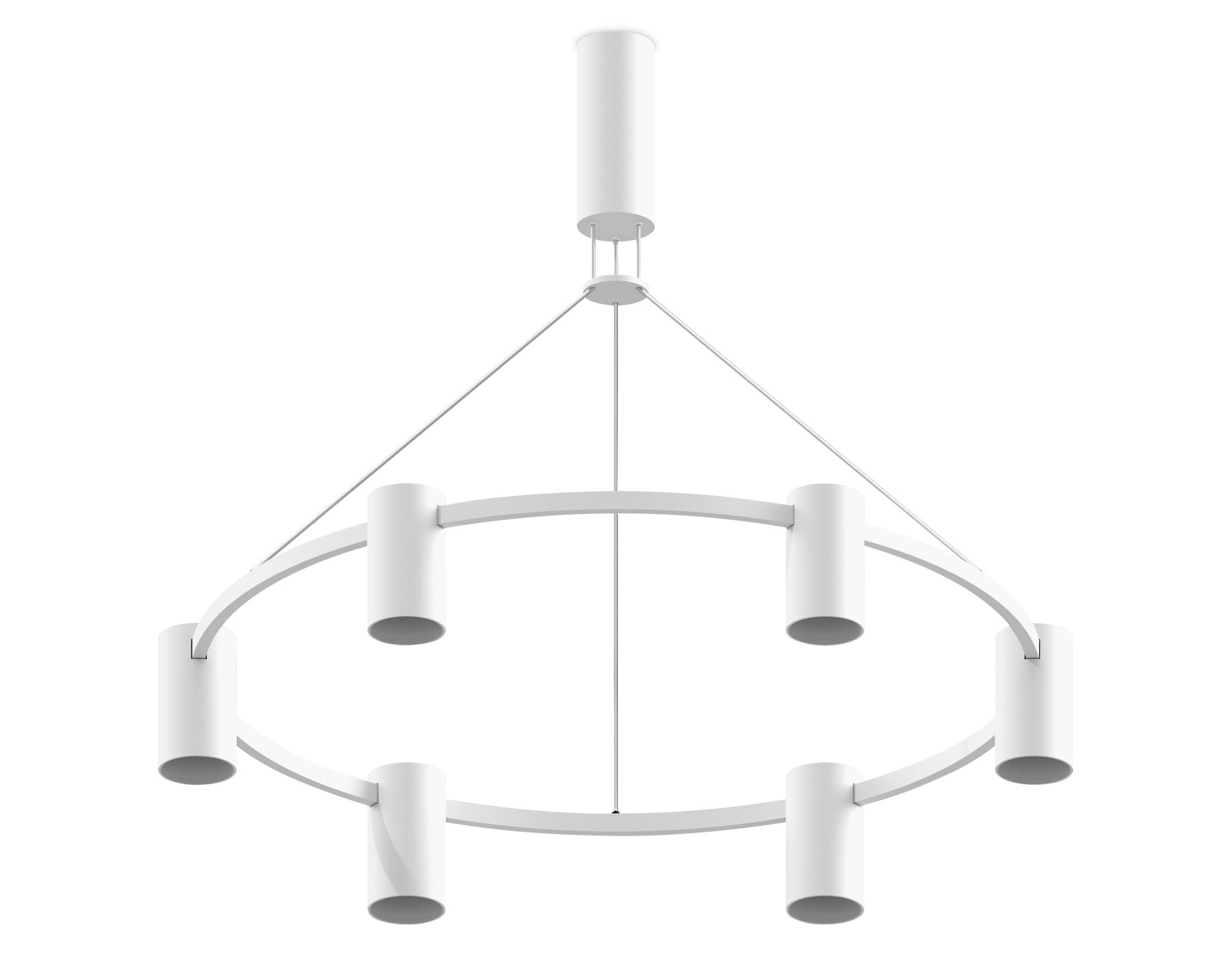 Корпус светильника подвесной поворотный для насадок D60 C9021/6 SWH белый песок D695*1000mm MR16 GU5.3/6