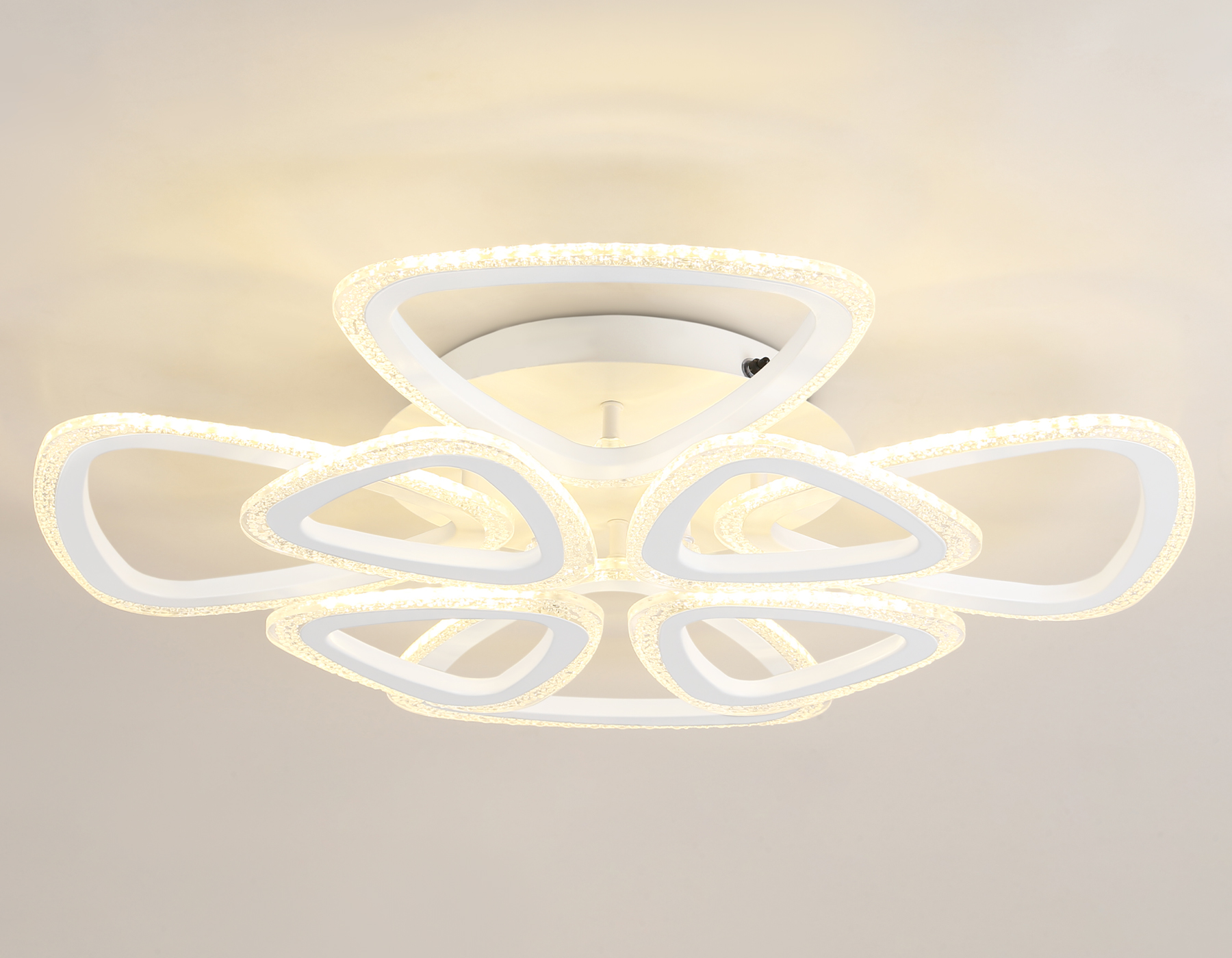 Потолочный светодиодный светильник с пультом FA4515/4+4 WH белый 106W 4200K/3000K/6400K D640*125 (ПДУ ИК)