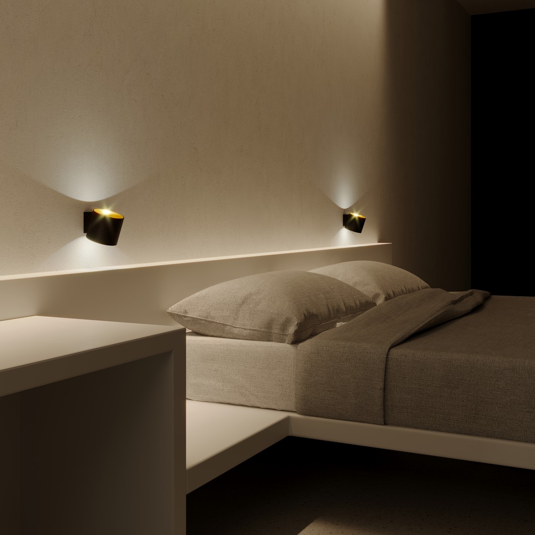 Настенный светодиодный светильник Ledron COME White-Gold (2891)