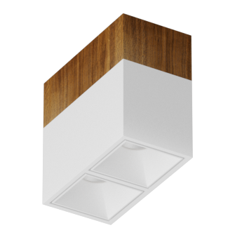 Накладной светодиодный светильник Ledron KUBING 2 Wooden 130 White TRIAC (10273)