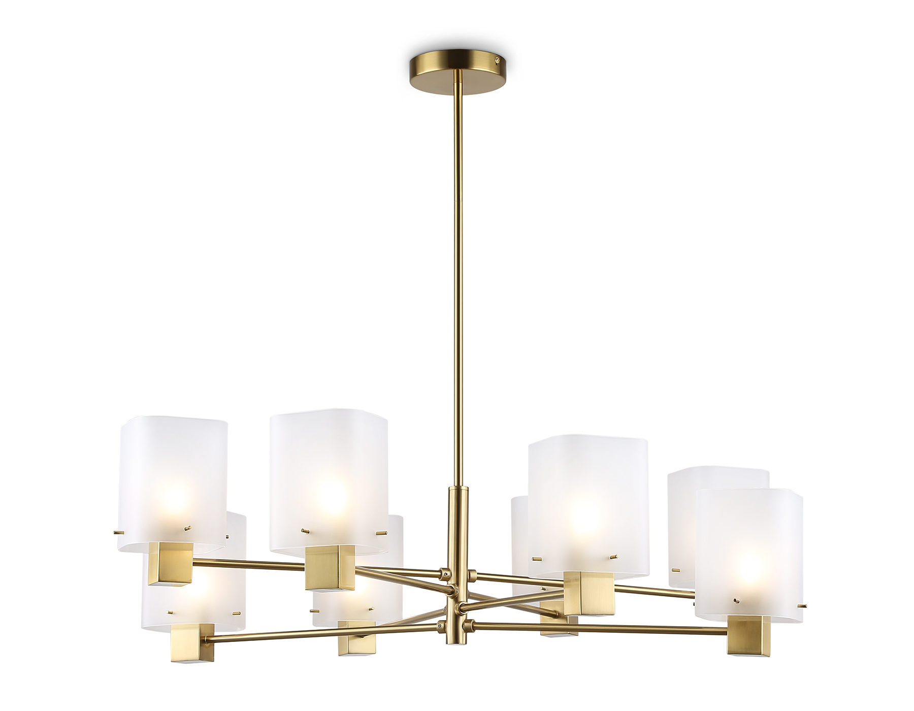 Подвесная люстра LH57033/8 BS/SM латунь/дымчатый E14/8 max 40W D830*710