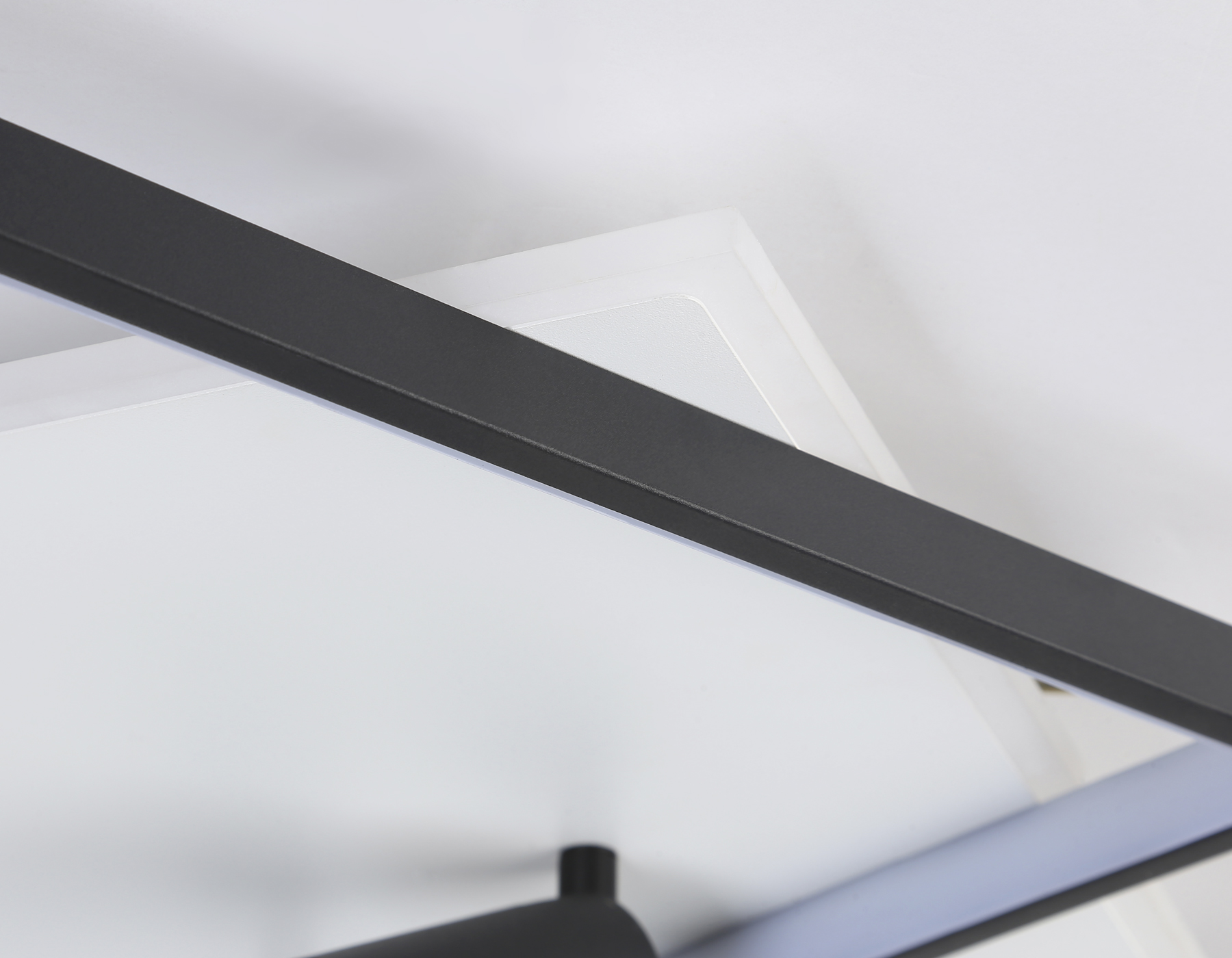 Настенно-потолочный светодиодный светильник с пультом FL5138/2+2 WH/BK белый/черный 77W 3000K/4200K/6400K+4200K 505*493*130 (ПДУ ИК)