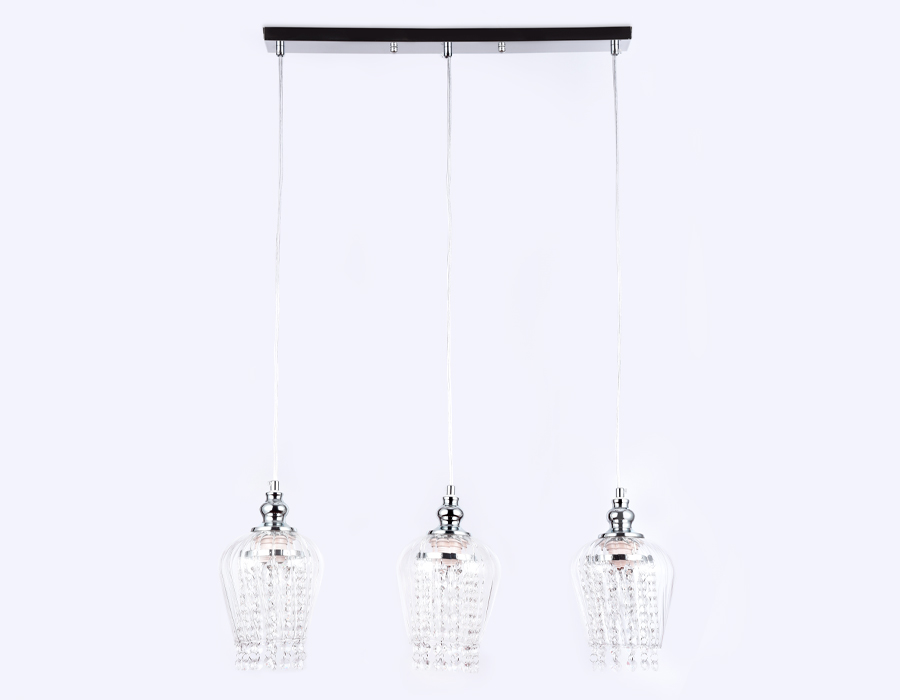 Подвесной светильник со сменной лампой TR3612/3 CH/CL хром/прозрачный E27/3 max 40W 570*140*920