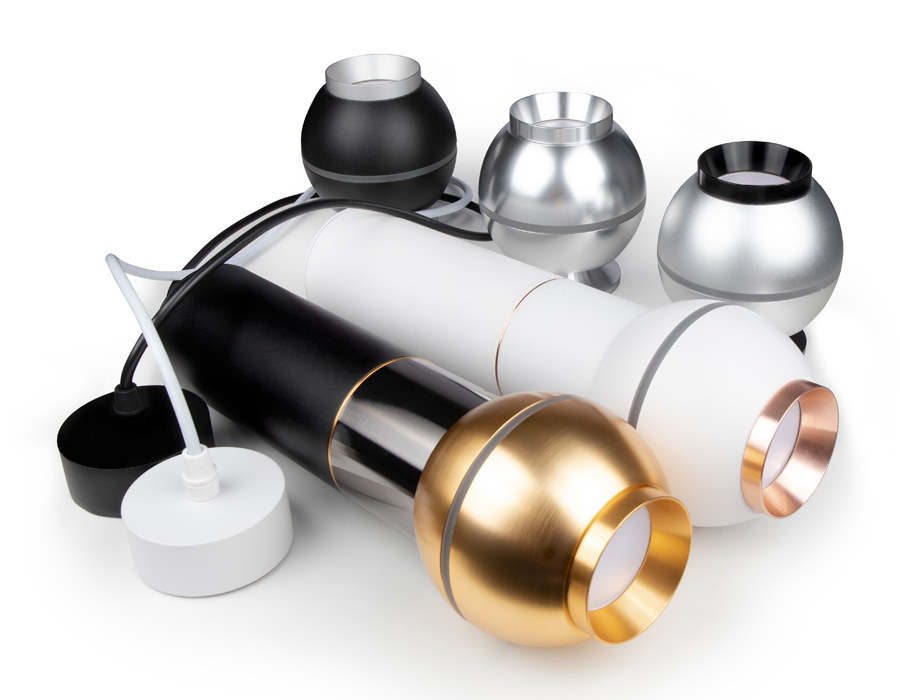 Корпус светильника накладной для насадок D60/70mm с LED подсветкой C1101 SWH белый песок D100*H80mm MR16 GU5.3 LED 3W 4200K