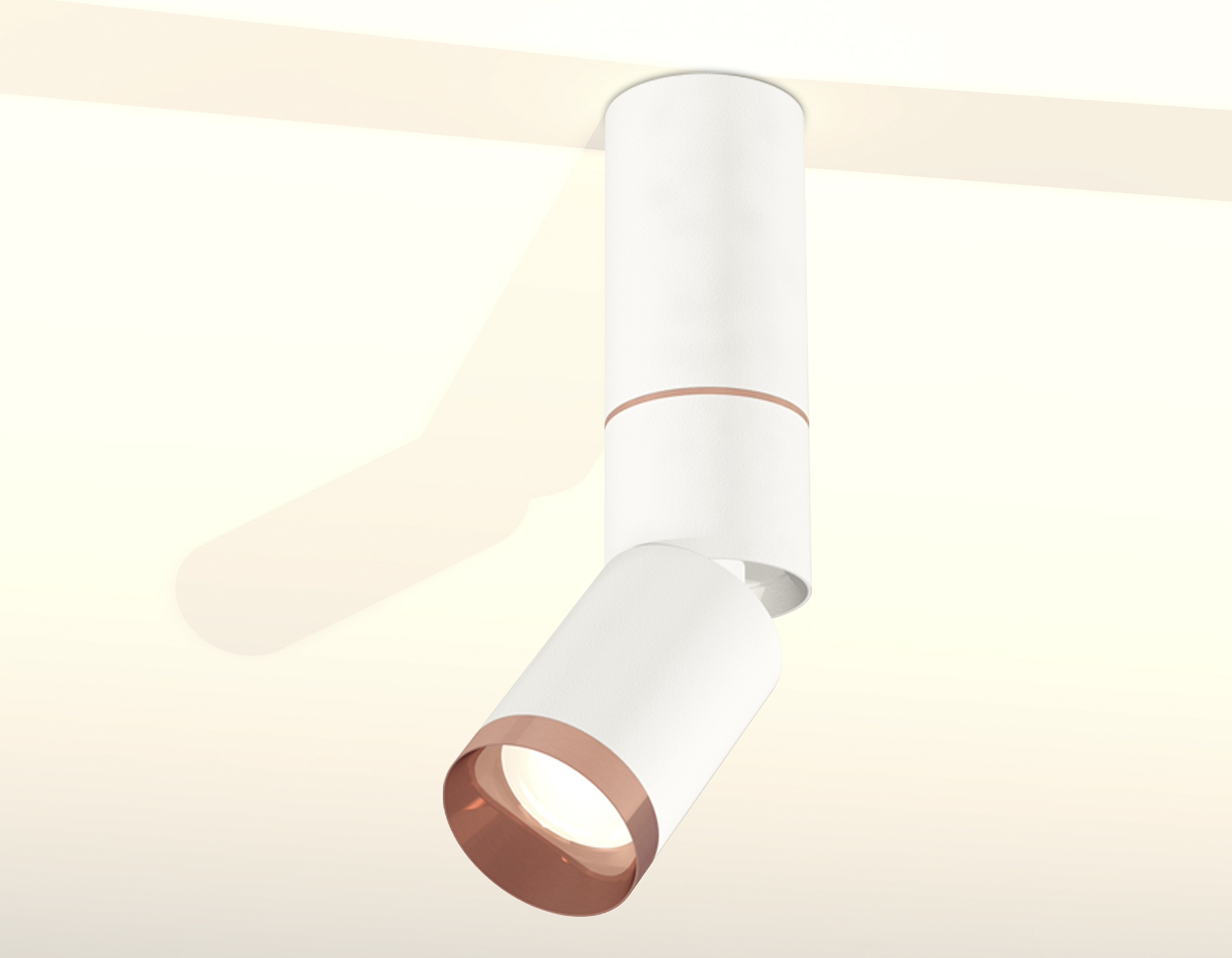 Комплект накладного поворотного светильника XM6312145 SWH/PPG белый песок/золото розовое полированное MR16 GU5.3