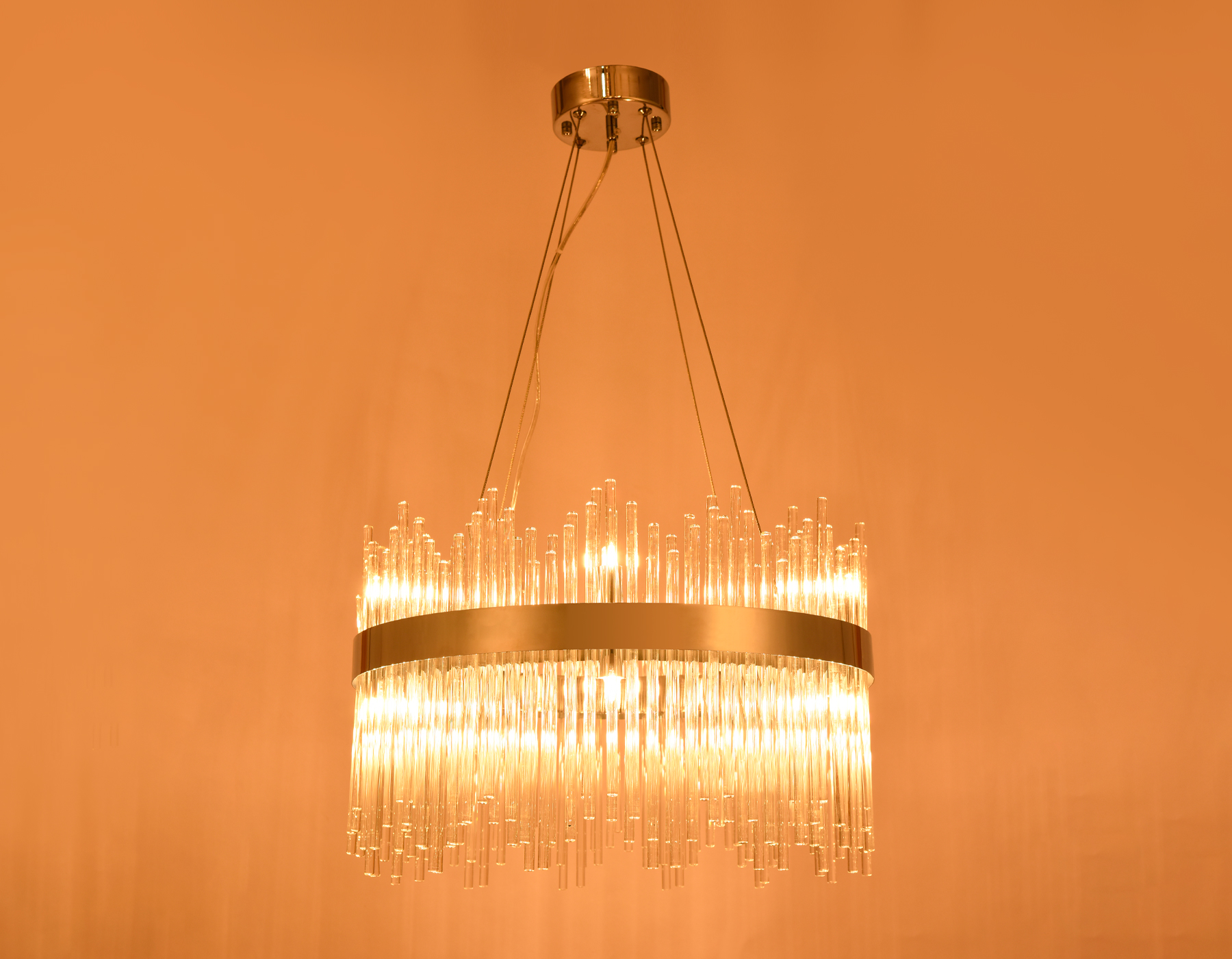 Подвесная люстра с хрусталем TR5353/10 CH/CL хром/прозрачный G9/10 max 40W D500*800