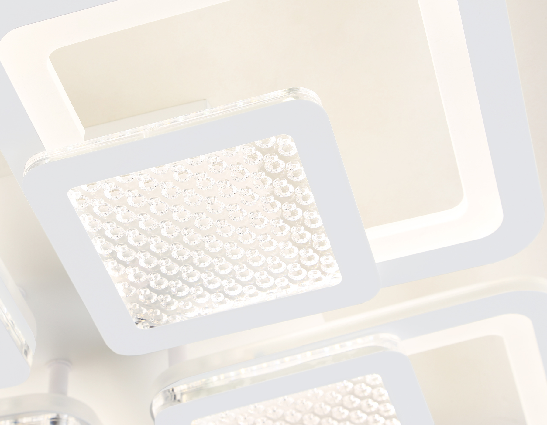 Потолочный светодиодный светильник с пультом FA4283/4+4 WH белый 100W 3000K+6400K/4200K/6400K+3000K 435*435*70 (ПДУ ИК)