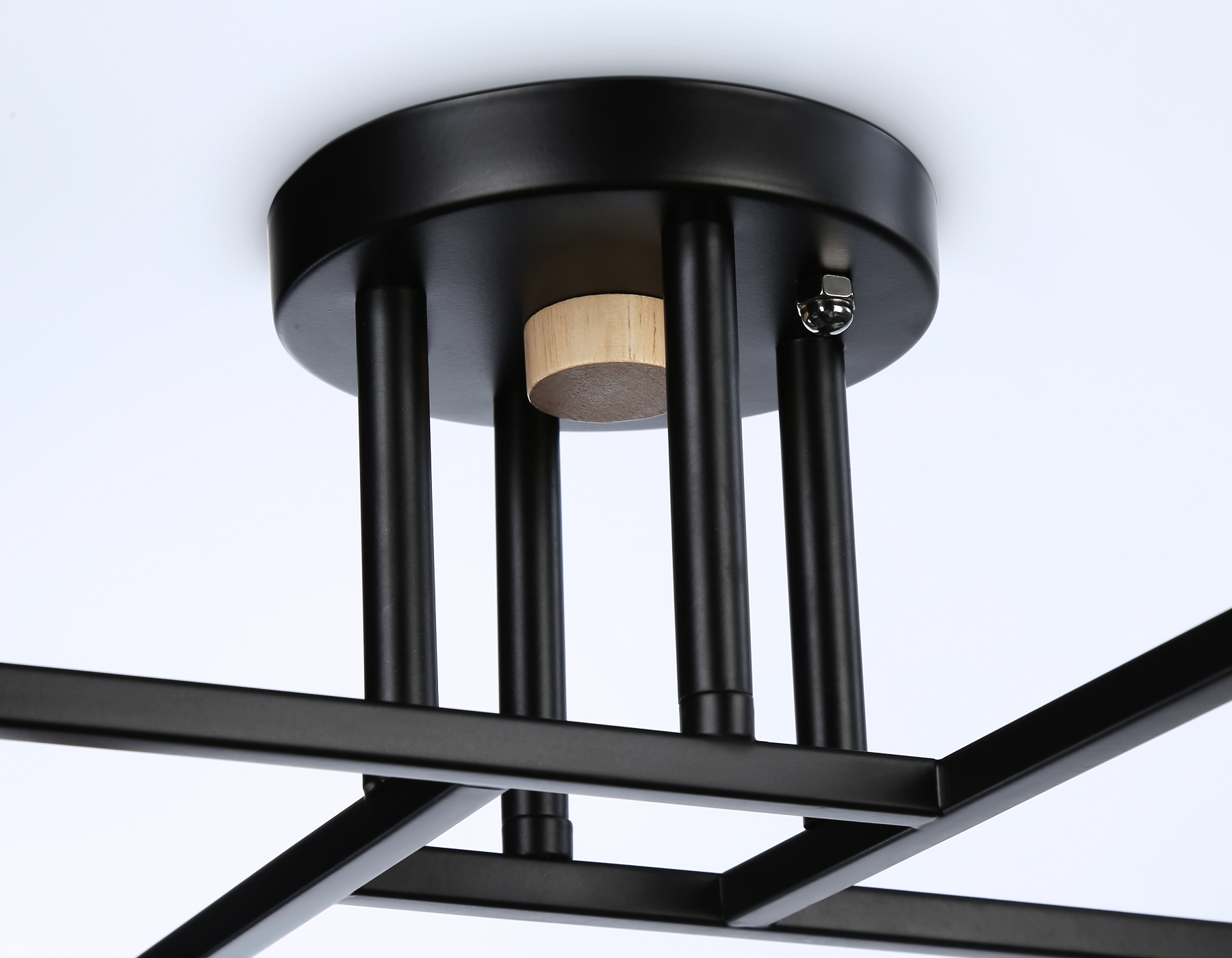 Подвесная люстра TR9497/4 BK/FR черный/белый матовый E27/4 max 40W D495*280