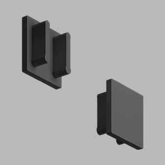 Заглушка для профиля АВД-7714 Black (9982)