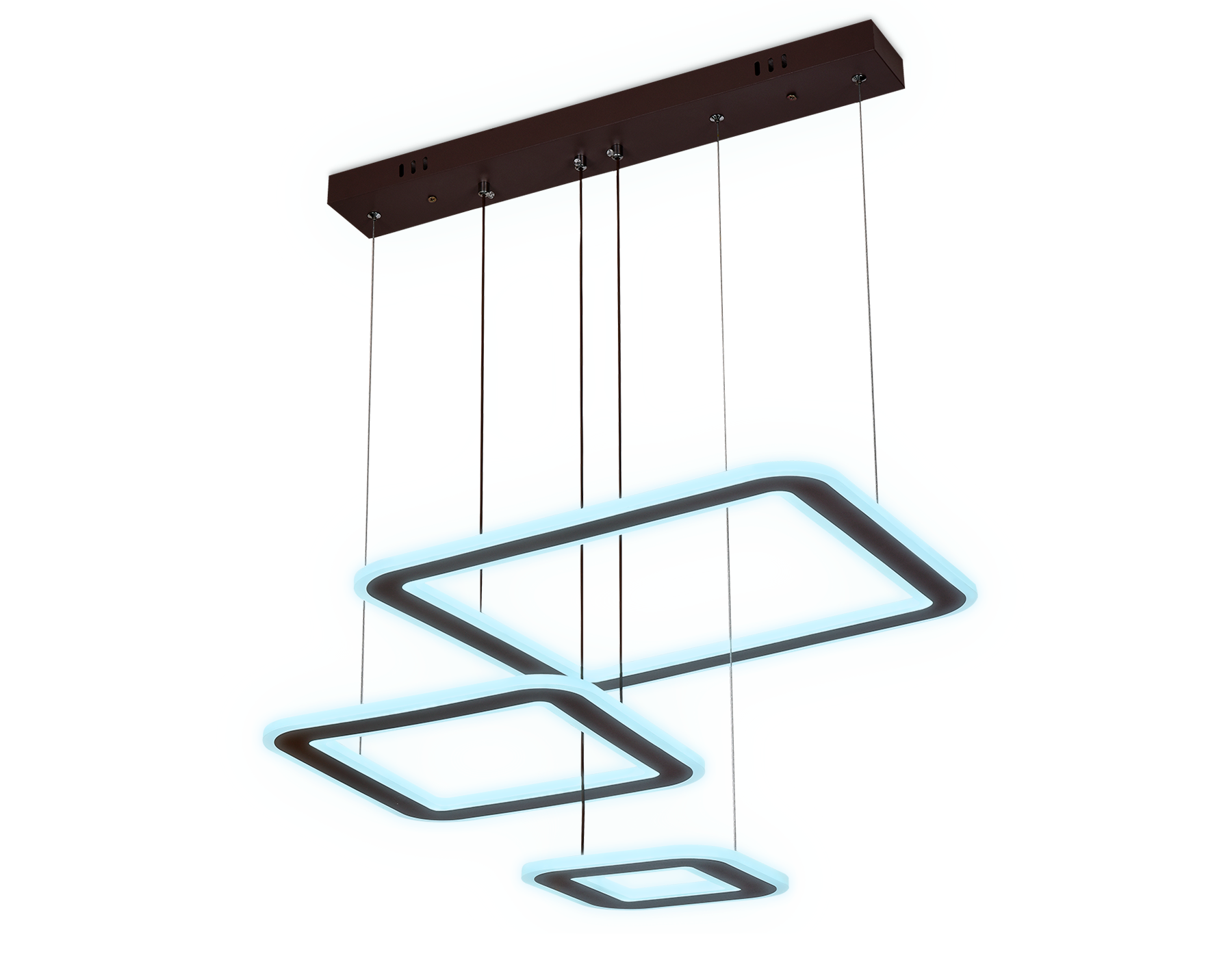 Подвесной светодиодный светильник с пультом FA433 CF кофе 192W 630*470*590 (ПДУ РАДИО 2.4G)