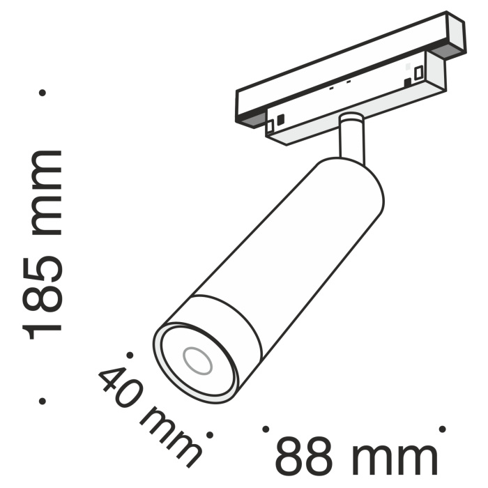 Трековый светильник Focus Led S35 4000K 7Вт 24 магнитный Maytoni Technical TR019-2-7W4K-B (tr019-2-7w4k-b)