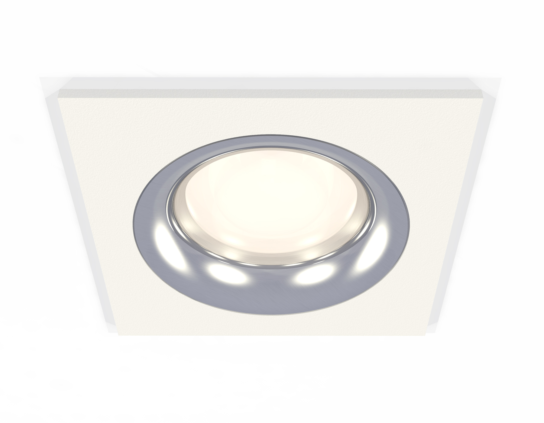 Комплект встраиваемого светильника XC7631003 SWH/PSL белый песок/серебро полированное MR16 GU5.3 (C7631, N7012)