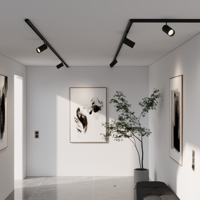 Коннектор угловой для шинопровода Round Elektrostandard Slim Magnetic 8513500 накладной черный