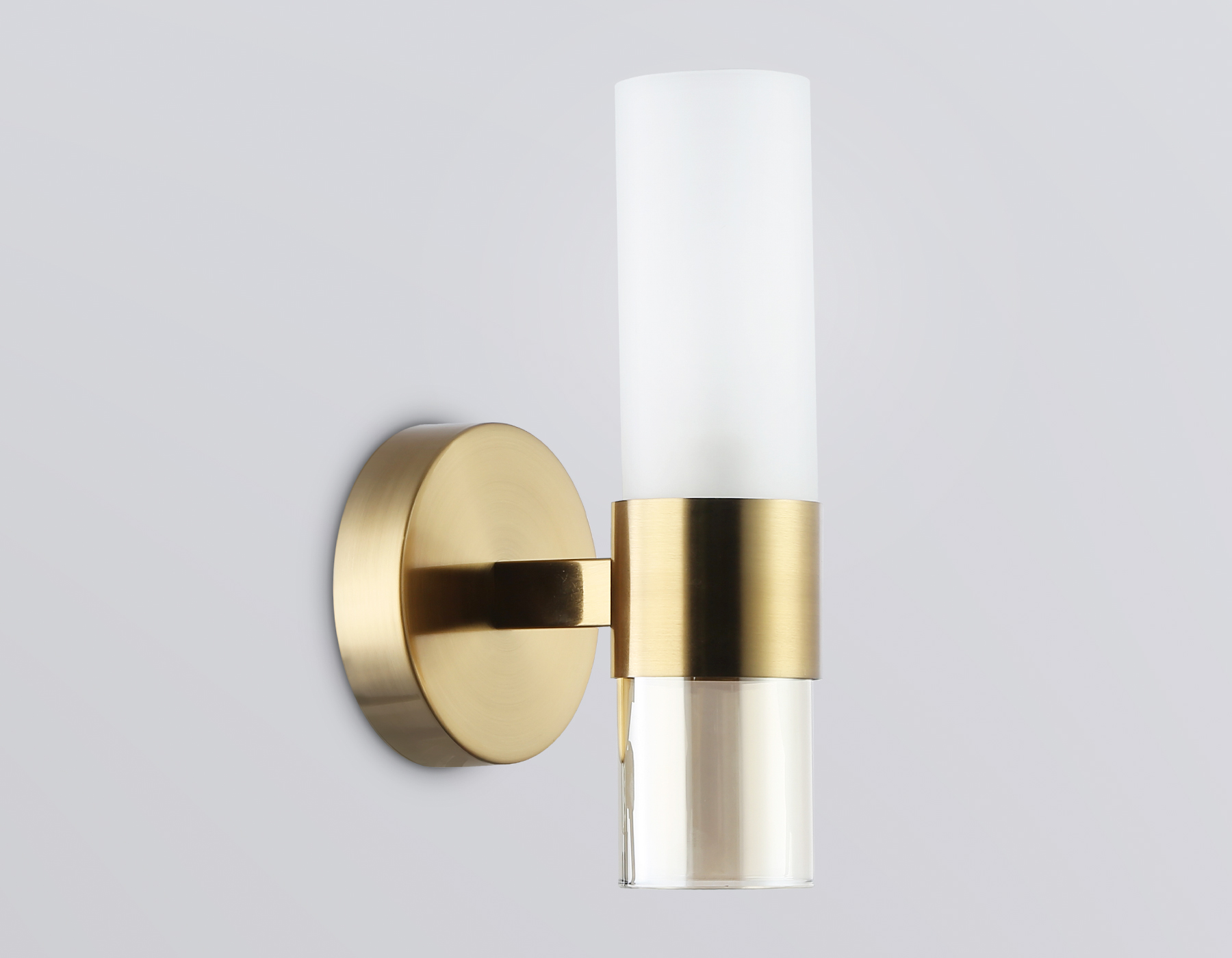 Настенный светильник LH55116 BS/FR/TI латунь/белый матовый/янтарь E14 max 40W 130*100*225