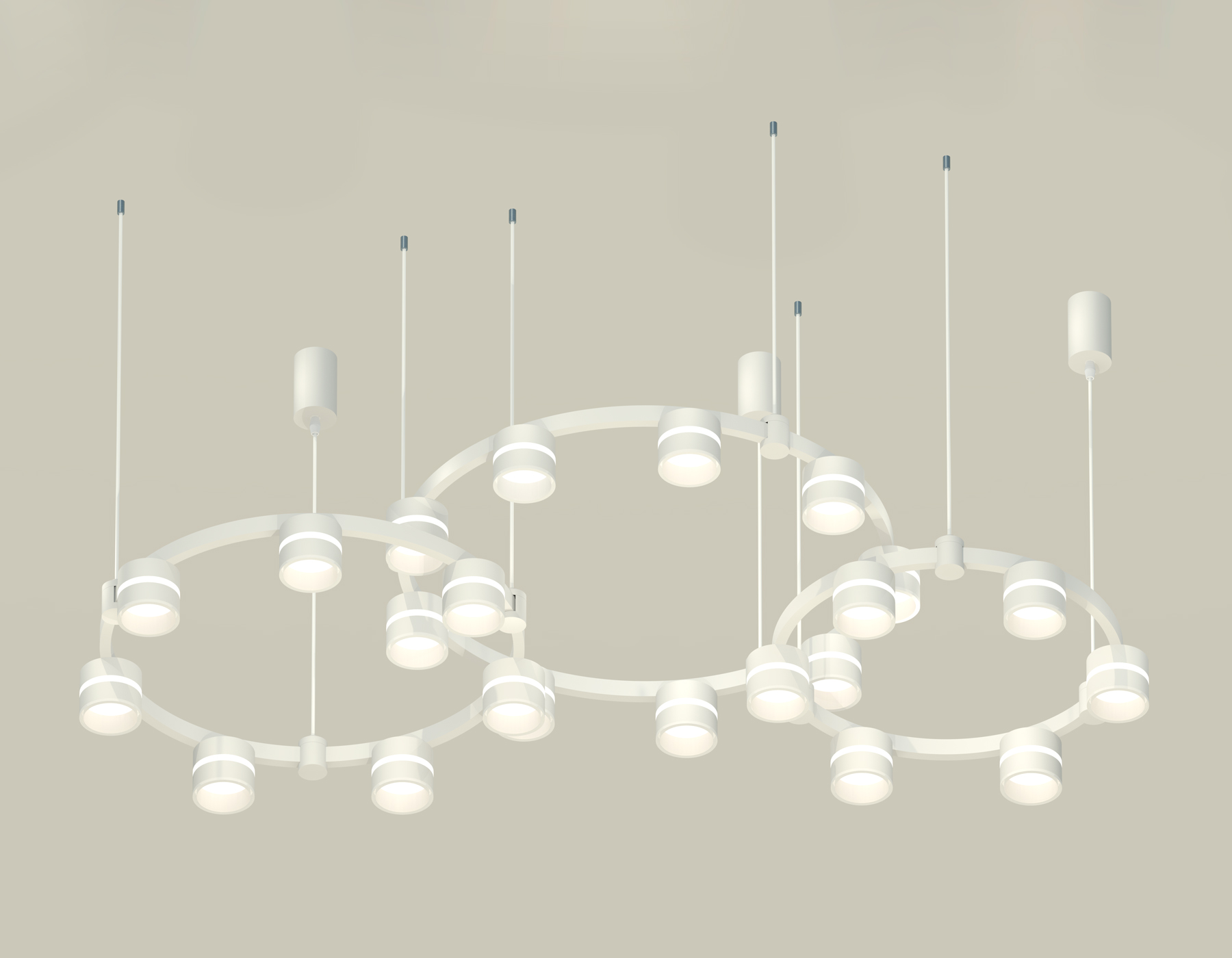 Комплект подвесного светильника Techno Ring с акрилом XR92082200/22 SWH/FR белый песок/белый матовый GX53 (A9208, C9241, C9236, C9231, N8444)