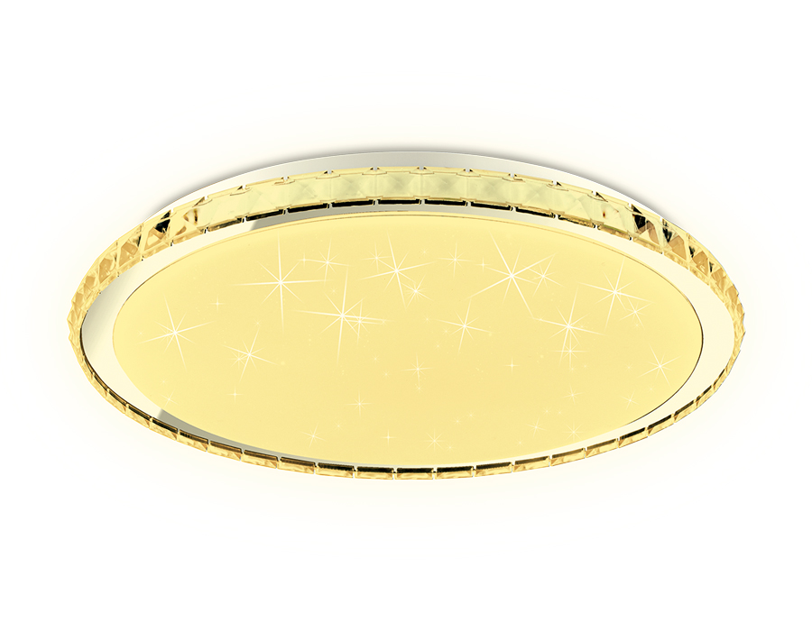 Светодиодный светильник c подсветкой RGB FF501 CH хром 60W 3000-6400K D400*70 (ПДУ ИК)