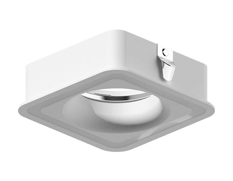 Насадка передняя для корпуса светильника с размером отверстия 70*70mm N7715 SWH белый песок 70*70mm H26mm Out2mm MR16