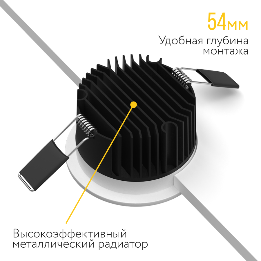 Встраиваемый светодиодный светильник Ledron DL3043-15 White (8386)