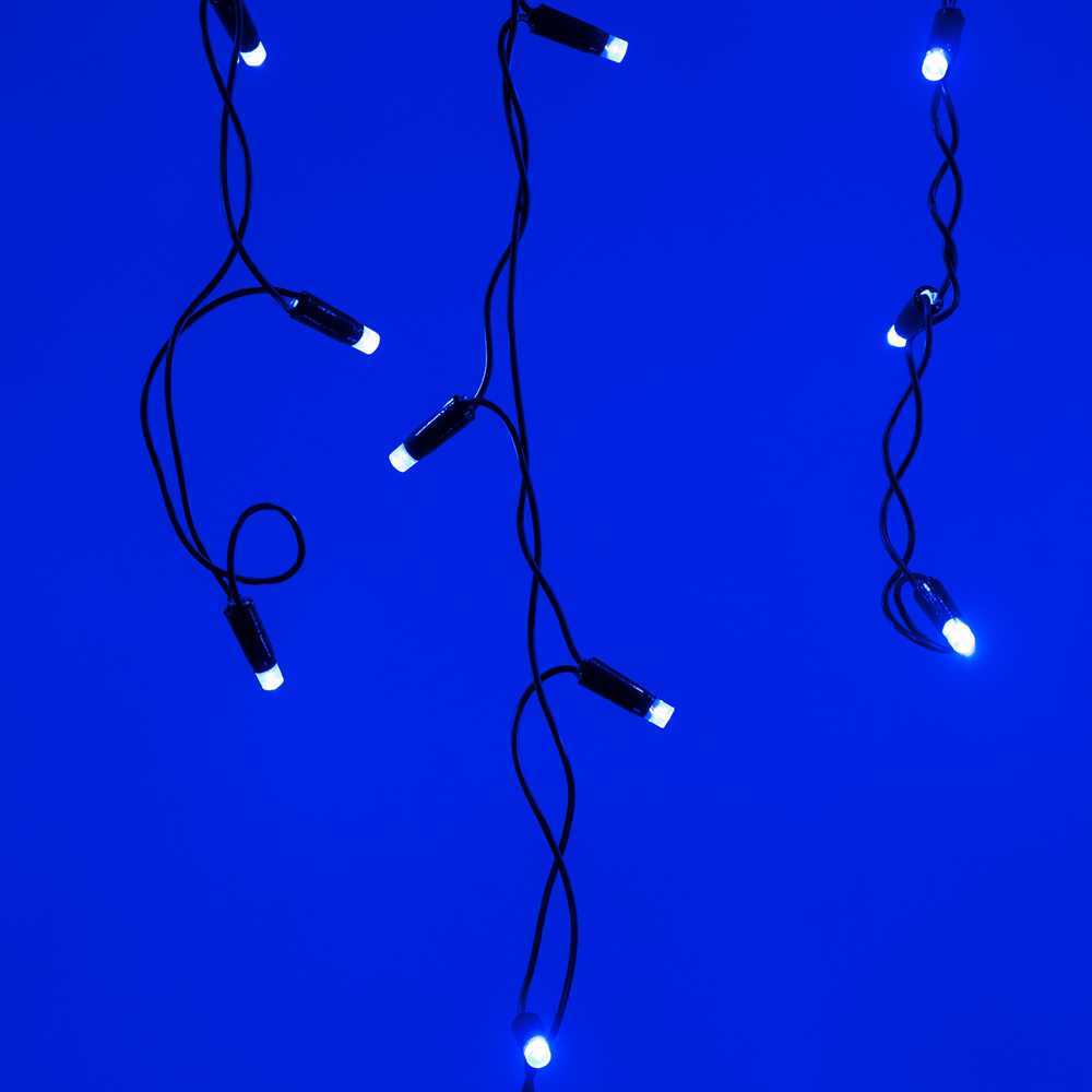 Светодиодная гирлянда ARD-EDGE-CLASSIC-2400x600-BLACK-88LED-STD BLUE (230V, 6W) (Ardecoled, IP65) 026009