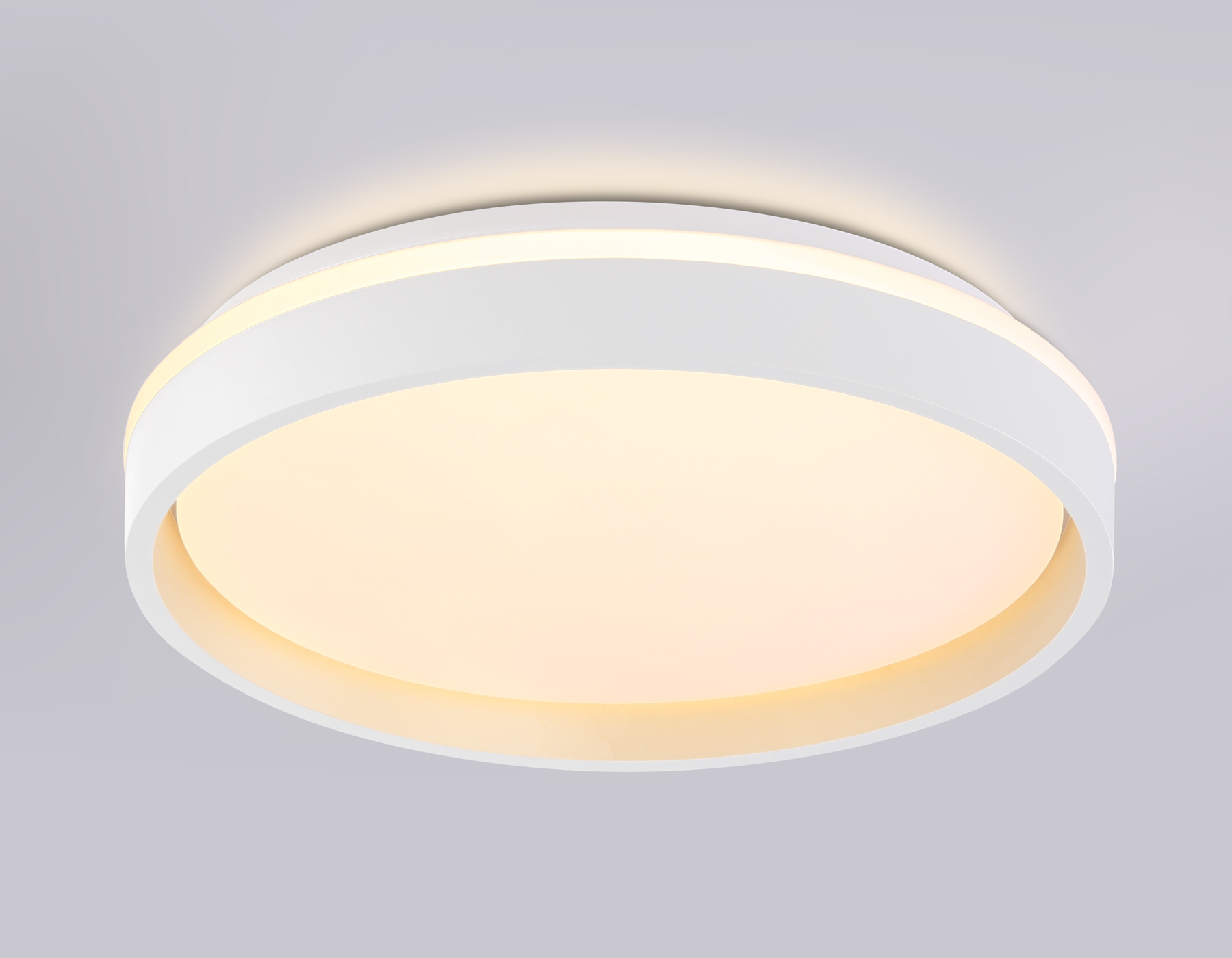 Светодиодный светильник RGB с пультом управления FZ601 WH/GD белый/золото IP20 46W 3000K-6500K+RGB D390*80 (ПДУ ИК)