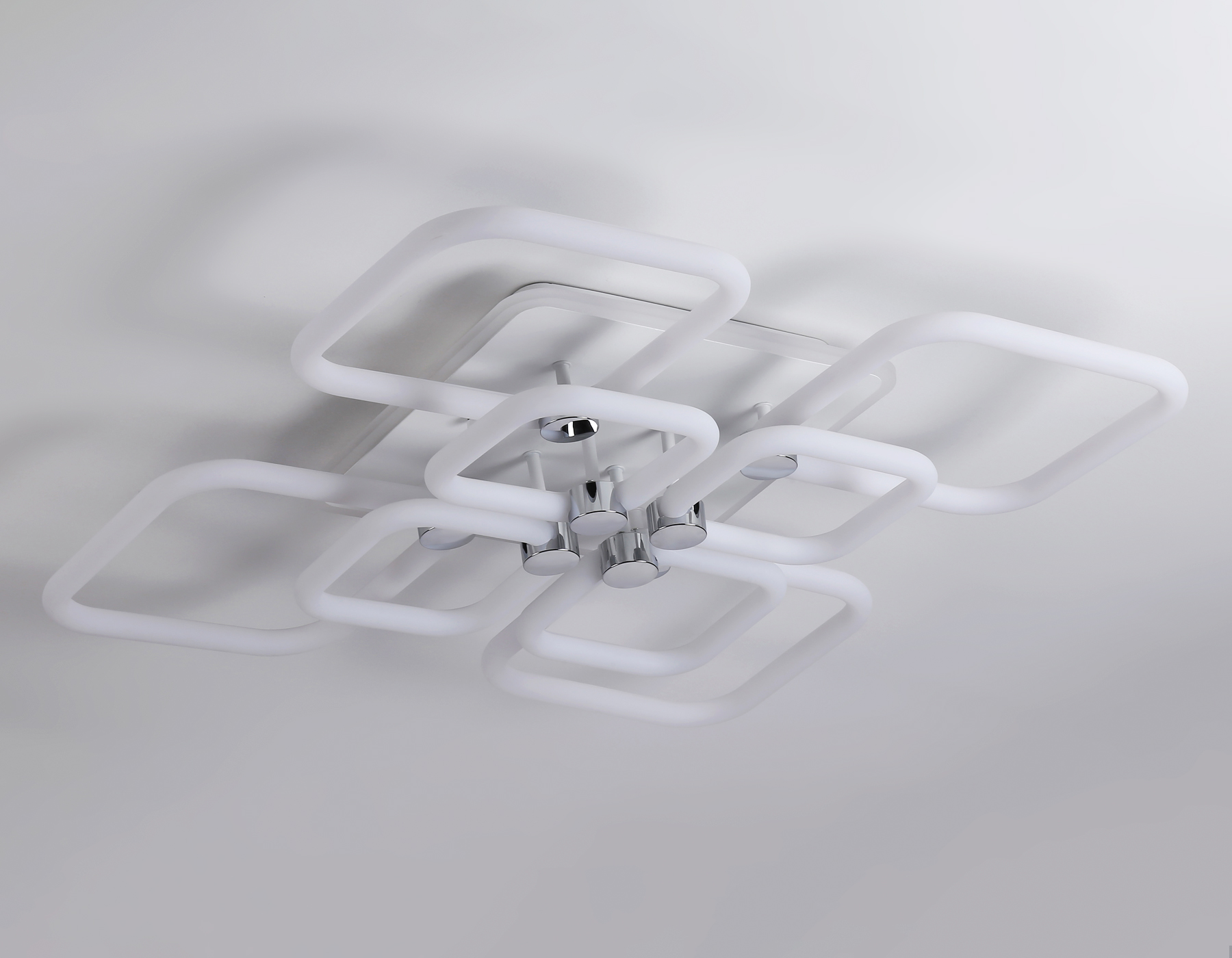 Светодиодный потолочный светильник с подсветкой FA3866/4+4 WH белый 144W 3000K-6400K+RGB 627*627*121 (ПДУ РАДИО 2.4G)