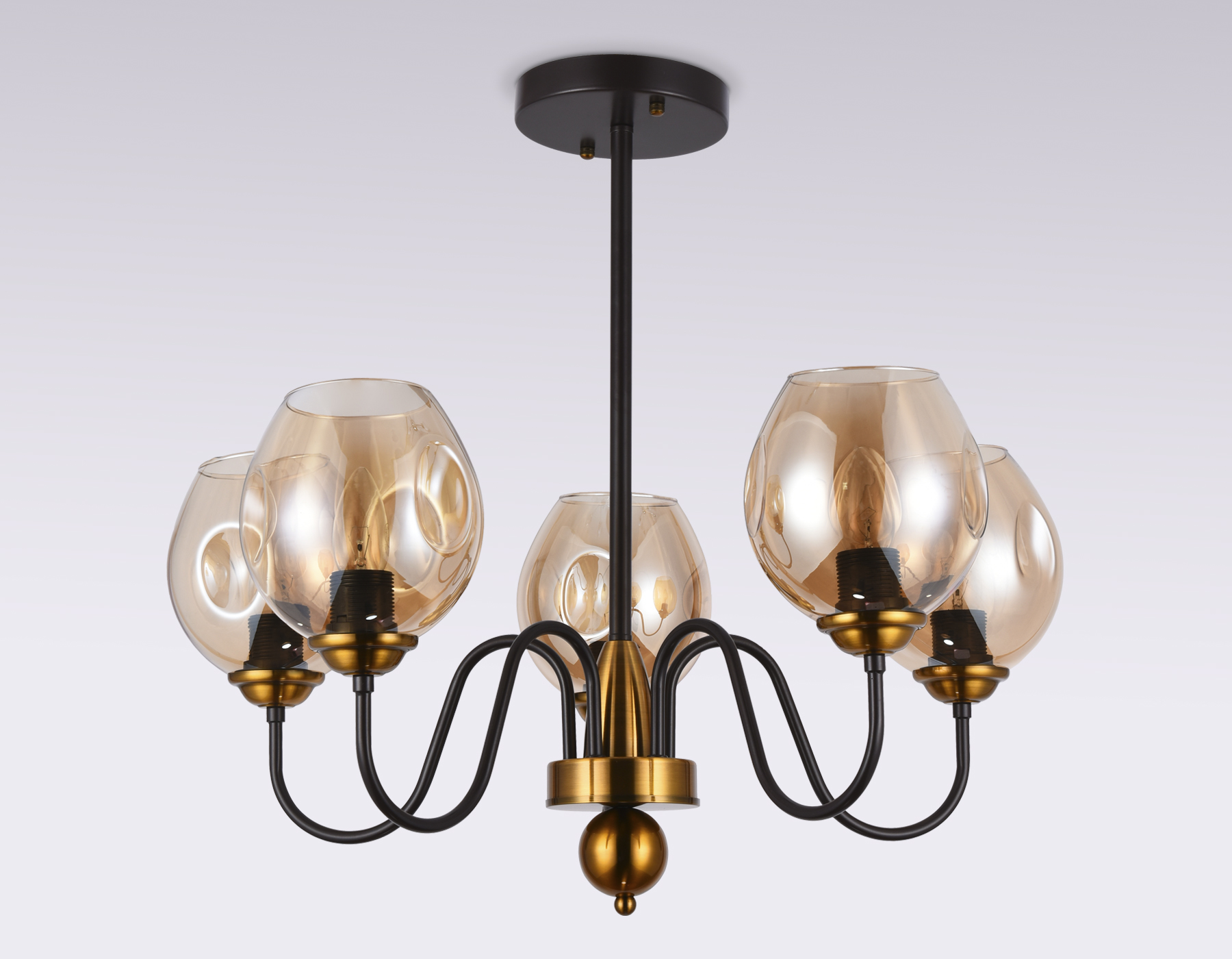 Подвесная люстра со сменной лампой TR9057/5 DCF/TI темный кофе/янтарь E27 max 40W D650*572