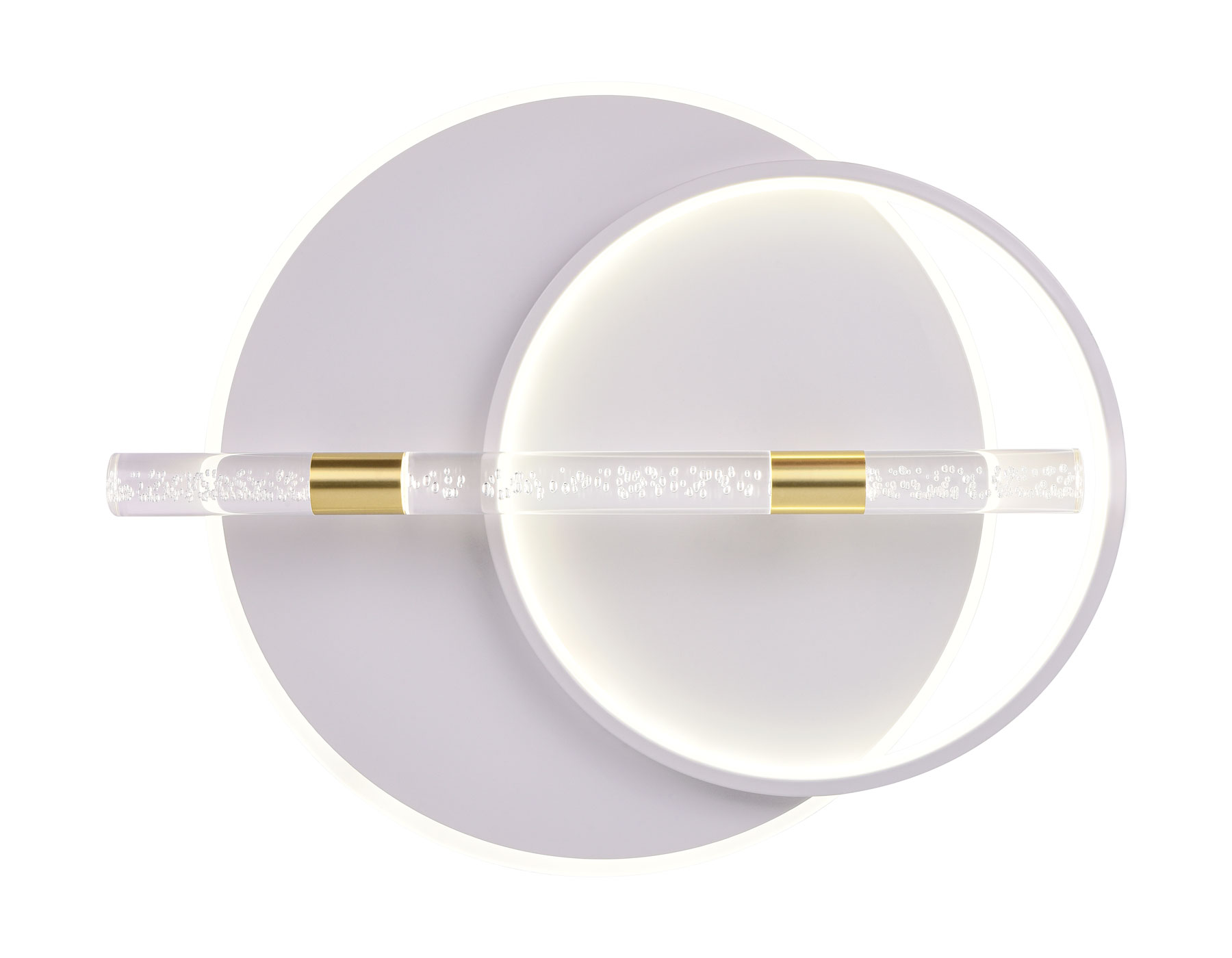 Потолочный светодиодный светильник с пультом FL5007 WH/GD белый/золото 3000K/4200K/6400K 72W 565*460*92.5 (ПДУ РАДИО 2.4G)