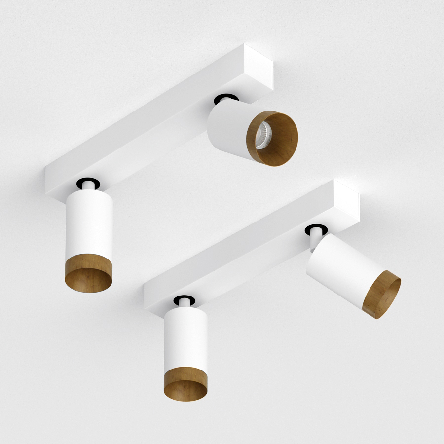 Накладной светодиодный светильник Ledron SAGITONY E2 S60 Wooden White (10172)