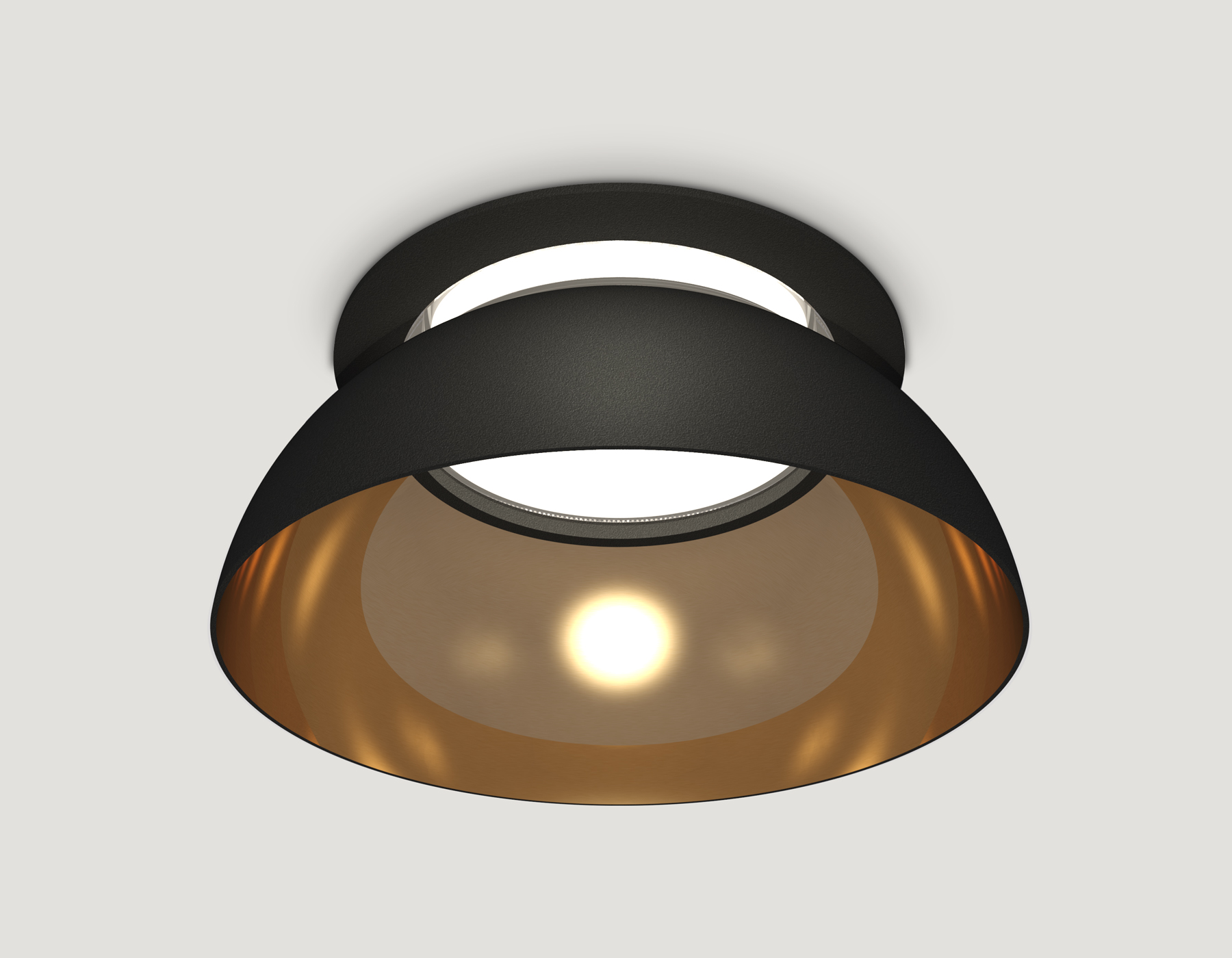 Комплект встраиваемого светильника XC8051101 SBK/PYG/CL черный песок/золото желтое полированное/прозрачный GX53 (C8051, N8145)