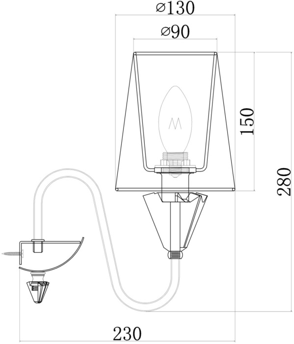Бра Florero MOD078WL-01CH (mod078wl-01ch)