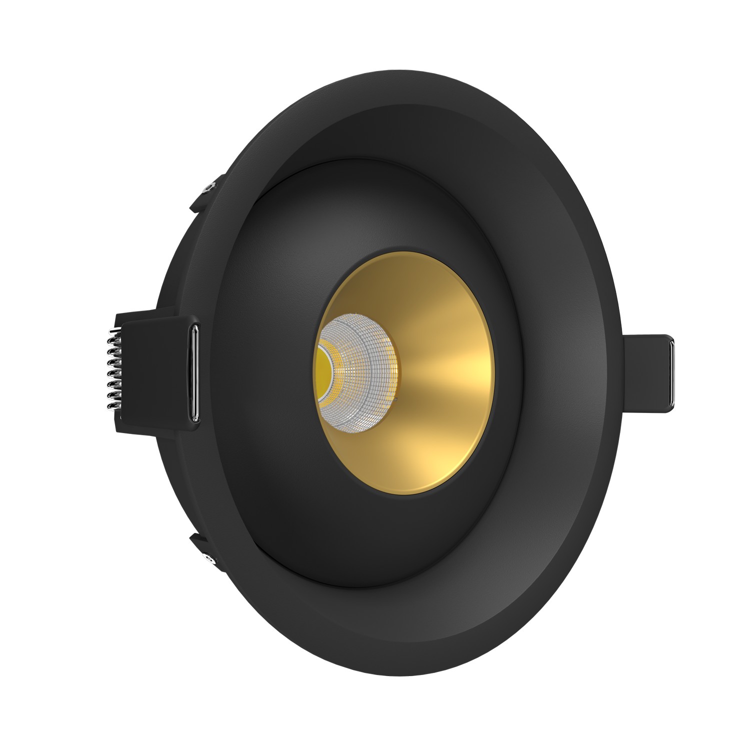 Встраиваемый поворотный светодиодный светильник Ledron KRIS IN Black-Gold (2225)