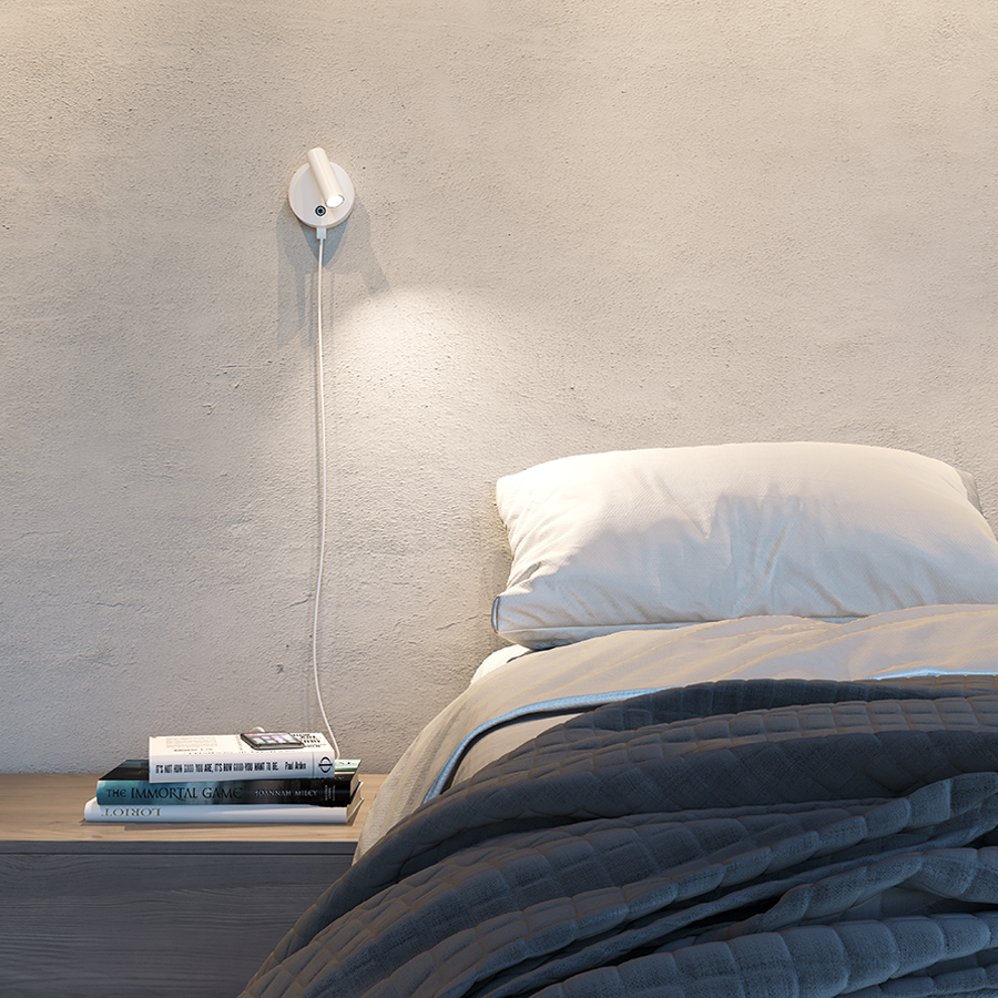 Настенный светодиодный светильник Ledron READ Dim White-Black (9529)