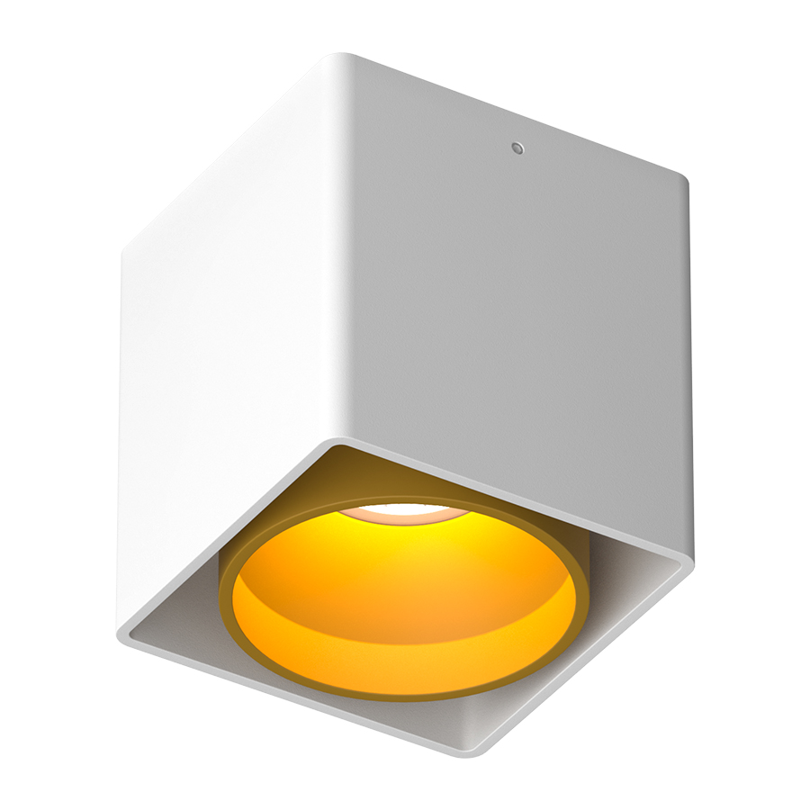 Накладной светильник под сменную лампу Ledron KEA ED GU10 White-Gold (2804)