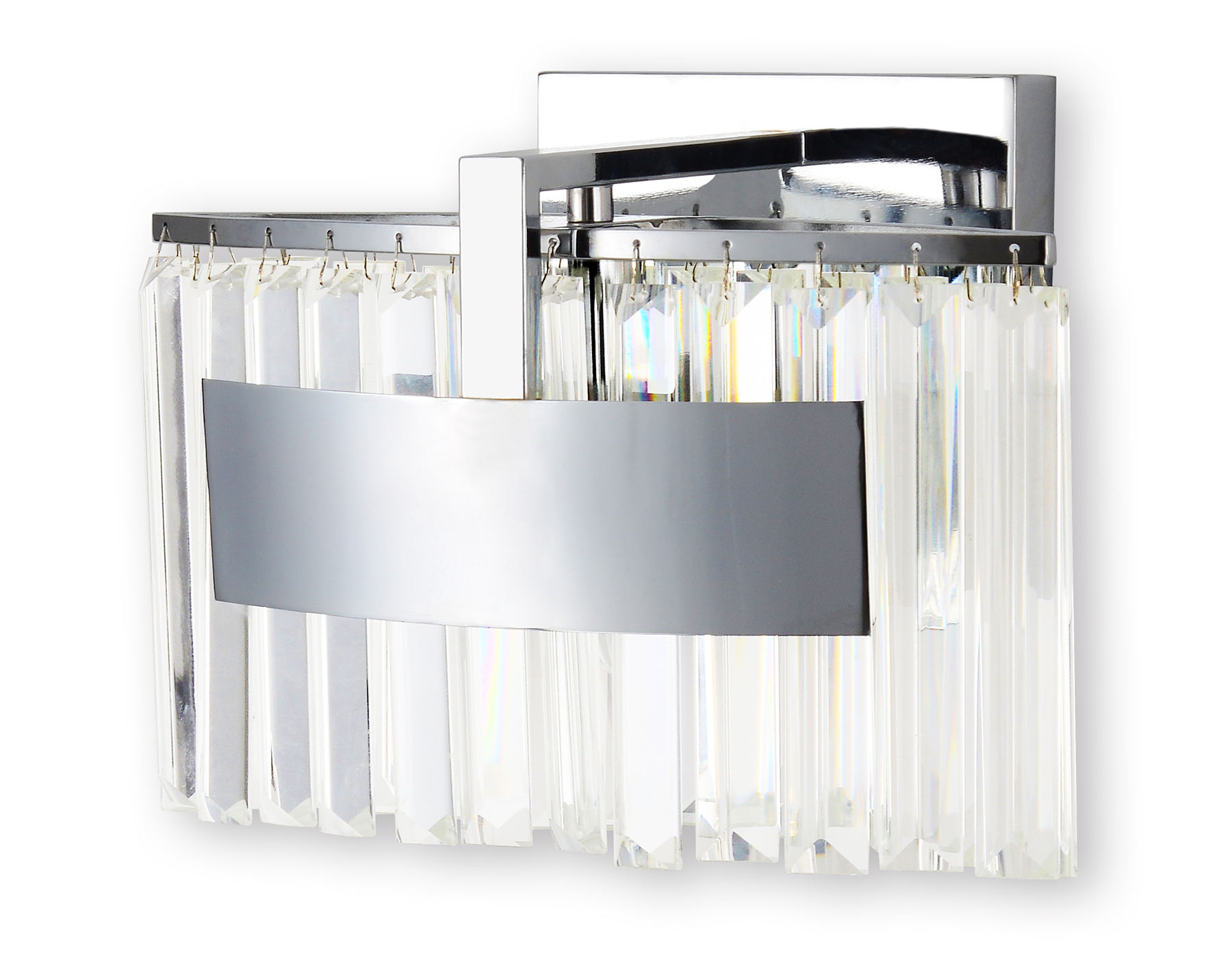 Настенный светильник с хрусталем TR5094 CH/CL хром/прозрачный E14 max 40W 348*200*234