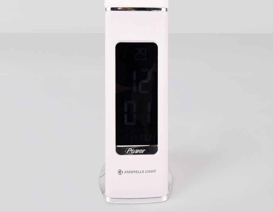 Светодиодная настольная лампа с дисплеем DE508 WH белый LED 3000-6400K 6W